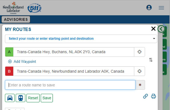 Creating and saving customized route